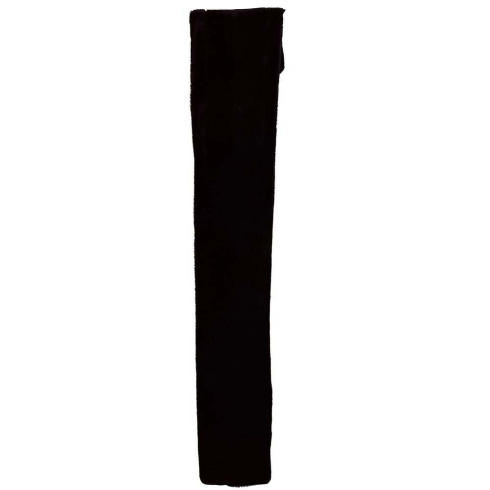 House Of Harlow Black Faux Fur Vegan Leather Reversible Scarf Wrap OS | Mob Wife - Picture 13 of 16